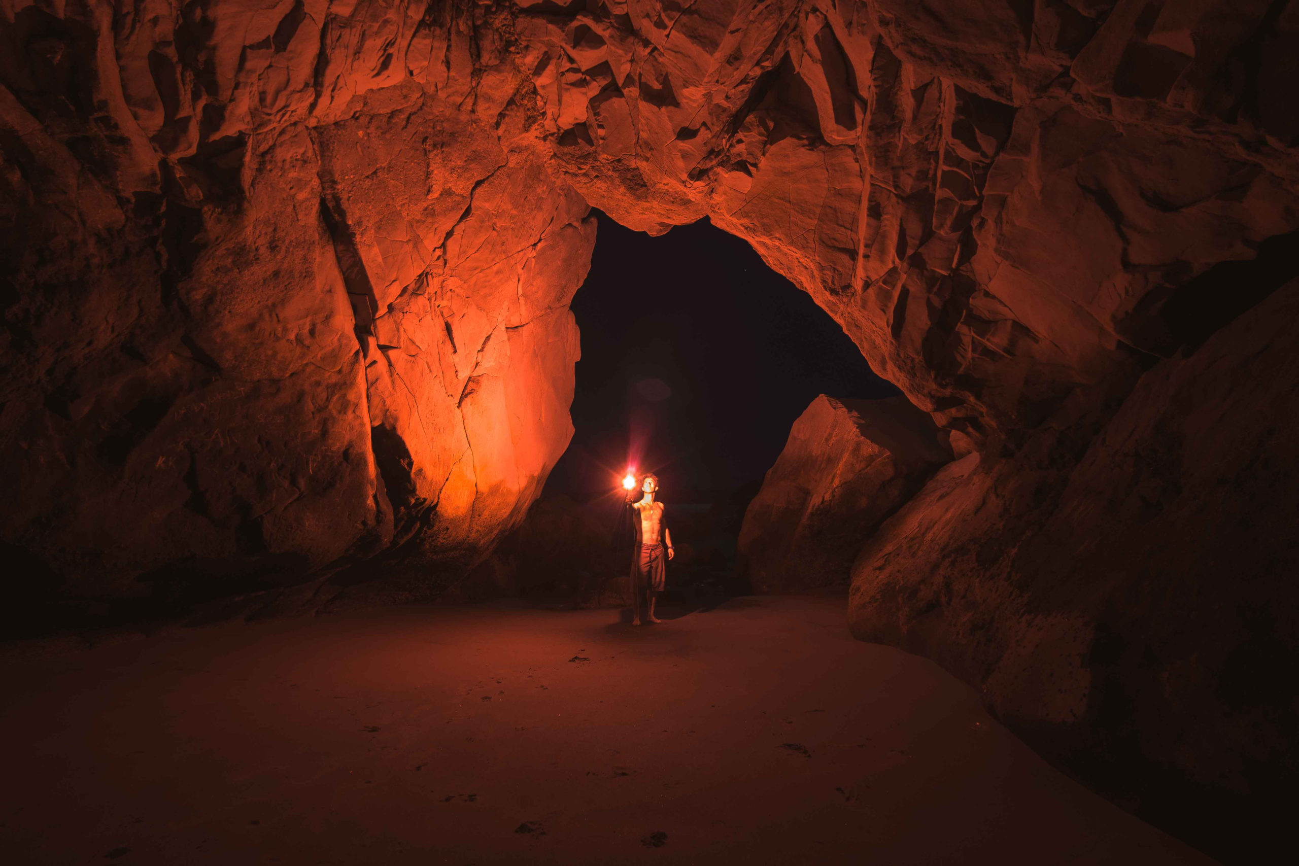 Lumière dans caverne
